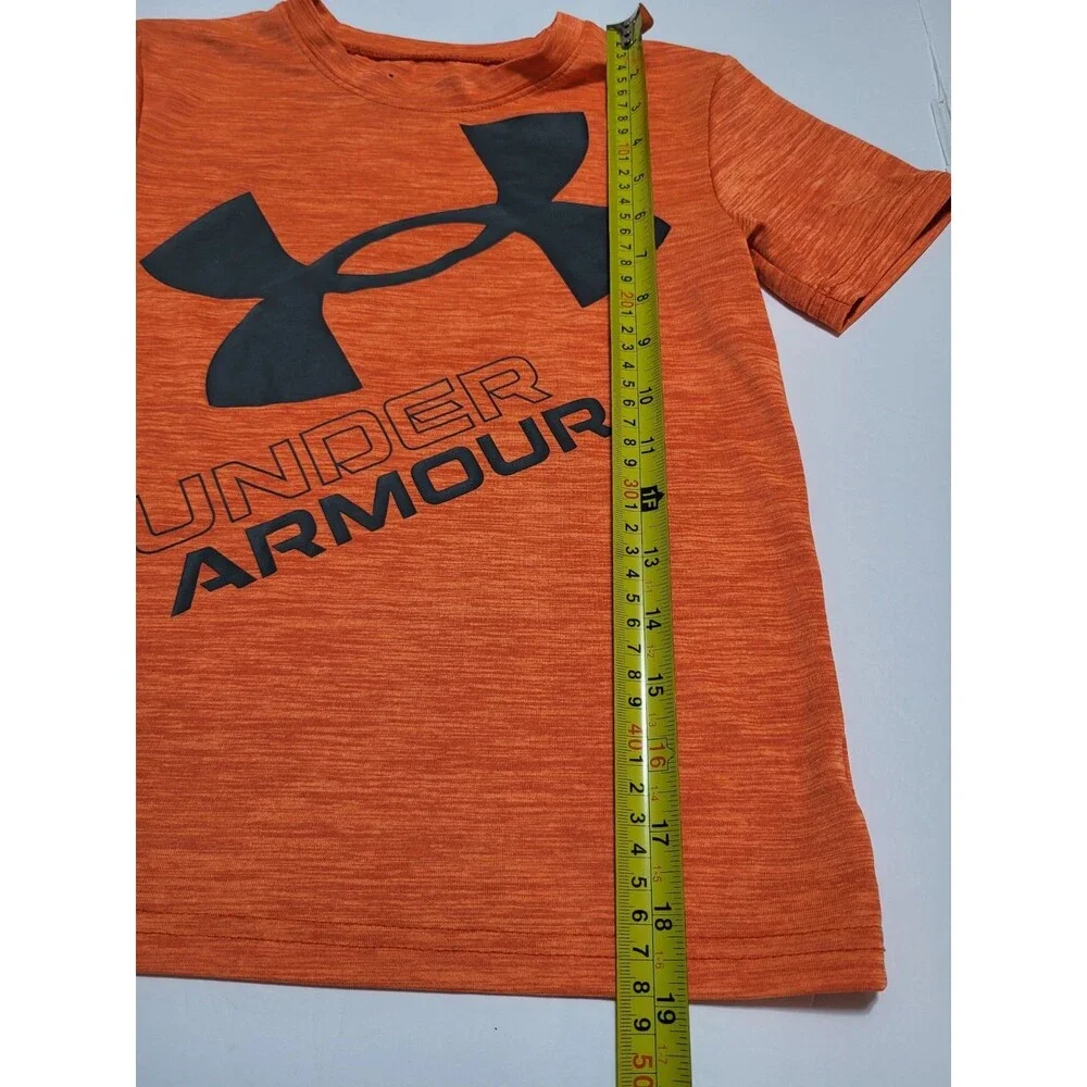 (#L4) Under Armour Short Sleeve Size Kid's 6 Orange